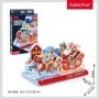 Cubic Fun - Puzzle 3D sania lui Mos Craciun 19 piese Cubic Fun - 2